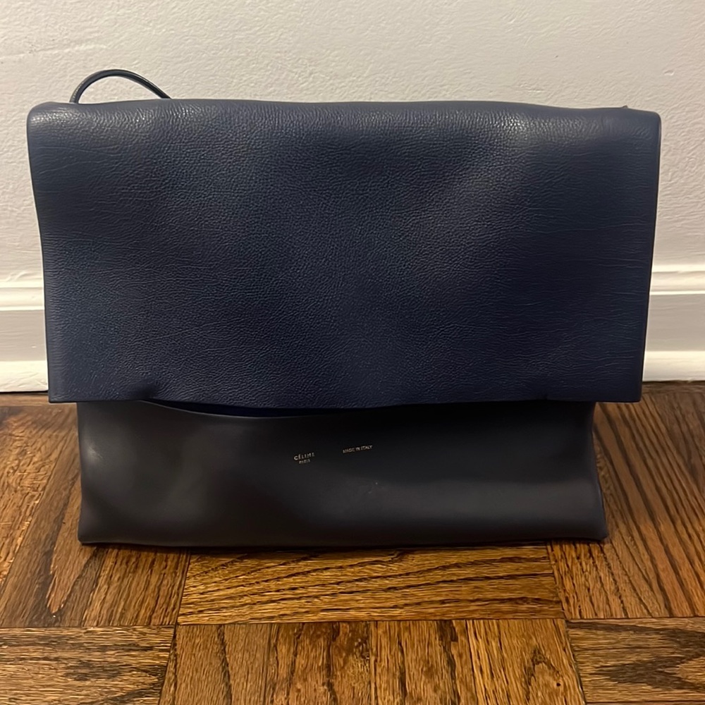 Celine All Soft Tote from the 2012 Phoebe Philo Collection. Navy